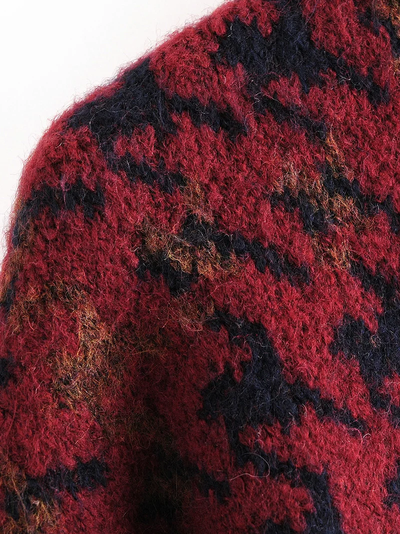 

Vintage O-Neck Long Sleeve Knitted Sweater Fashion Slim Embroidexy Thick Eurpean Pullover Lady Casual Loose Chic Top 2020 New