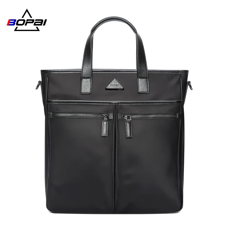 BOPAI Men Casual Briefcase Large Capacity Office Handbag Waterproof Leisure Laptop Shoulder Bags Male Cross Body Computer Tote