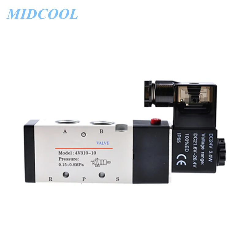 Электромагнитный клапан серии 4V300 (5/2 5/3-ходовой) 4V310 4V320 4V330 220 В 110 24 12