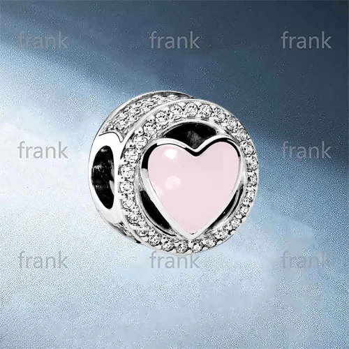 

792034CZ Pink Wonderful Love Charm