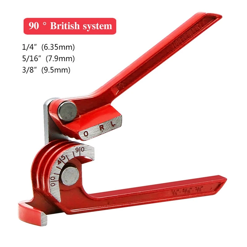 

3 in 1 Tube Manual Pipe Bender Three-Slot Design Labor-Saving Durable Multifunction Pipe Bender For 8-10mm Tube Bending Tool Kit