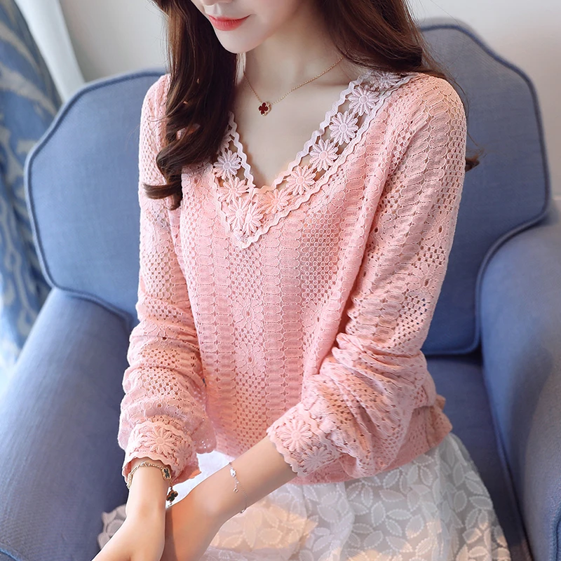 Модные осенние женские блузки Корейская шифоновая блузка Рубашки Женская