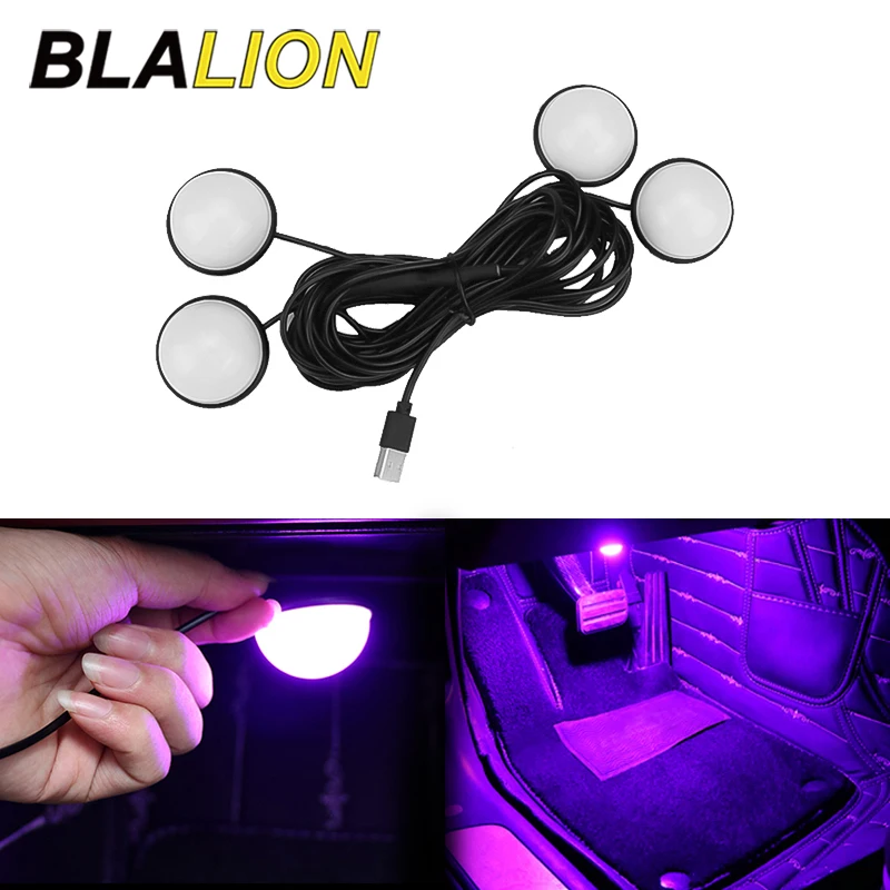 12 В светодиодная USB-лампа для автомобиля интерьерное освещение декоративная