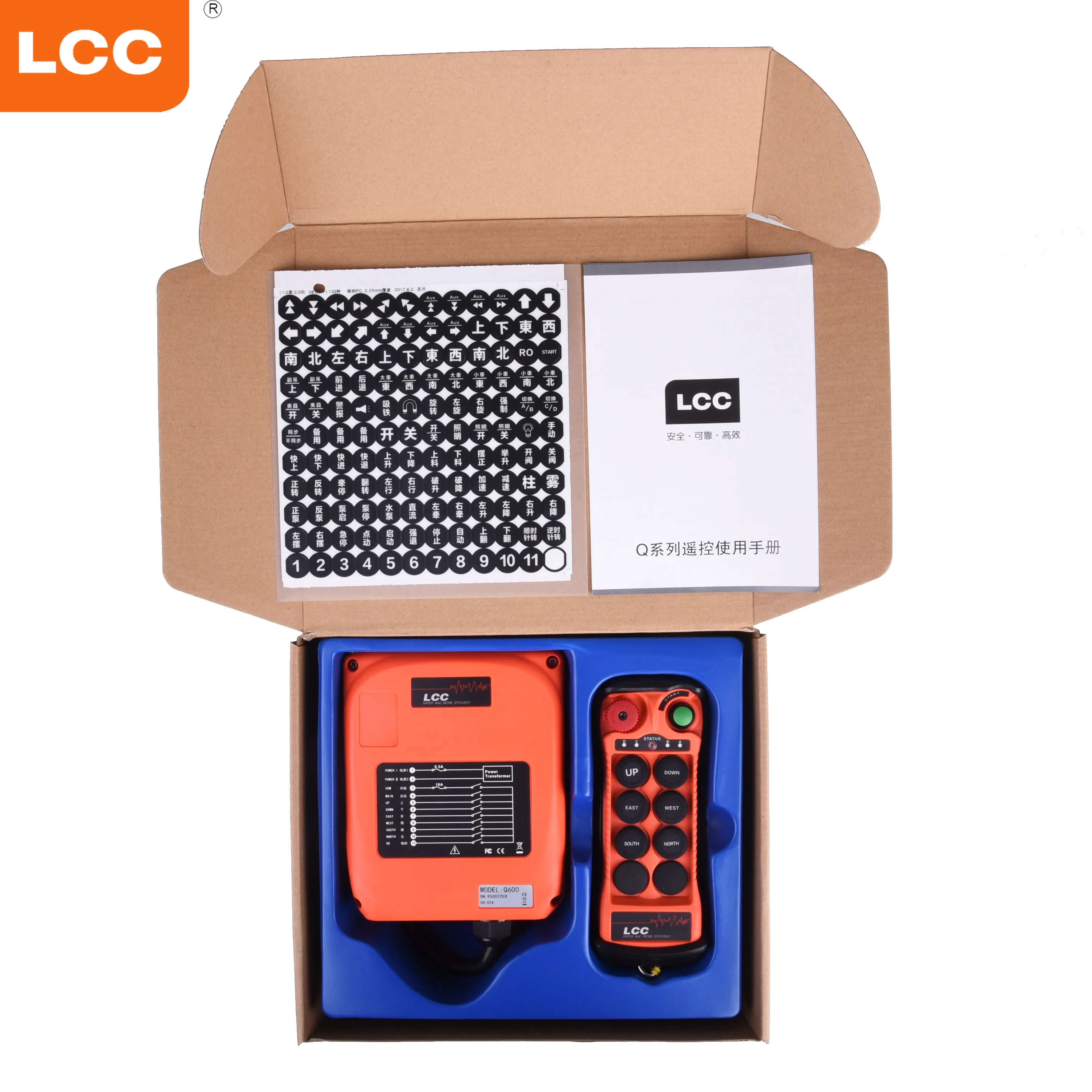 

Q600 transmitter and receiver hoist cranes industrial radio tv remote controls