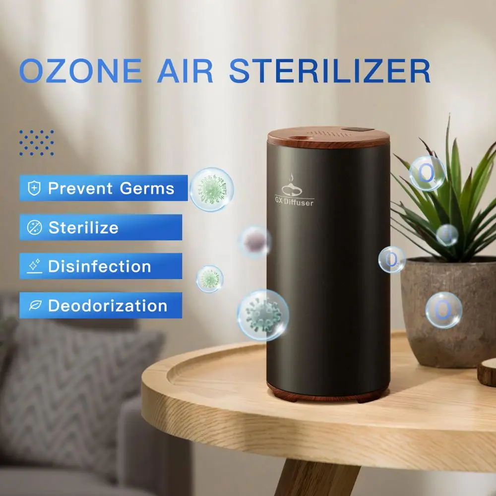 

GX.Diffuser Mini Ozone Air Purifier Deodorizer Portable Ozone Generator Rechargeable Battery Ozone Air sterilizer for Home & Car