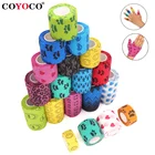 Спортивная эластичная черная клейкая лента с принтом, 2,5 см, спортивная лента, цветная самоклеящаяся лента для суставов пальцев, колена, домашних животных