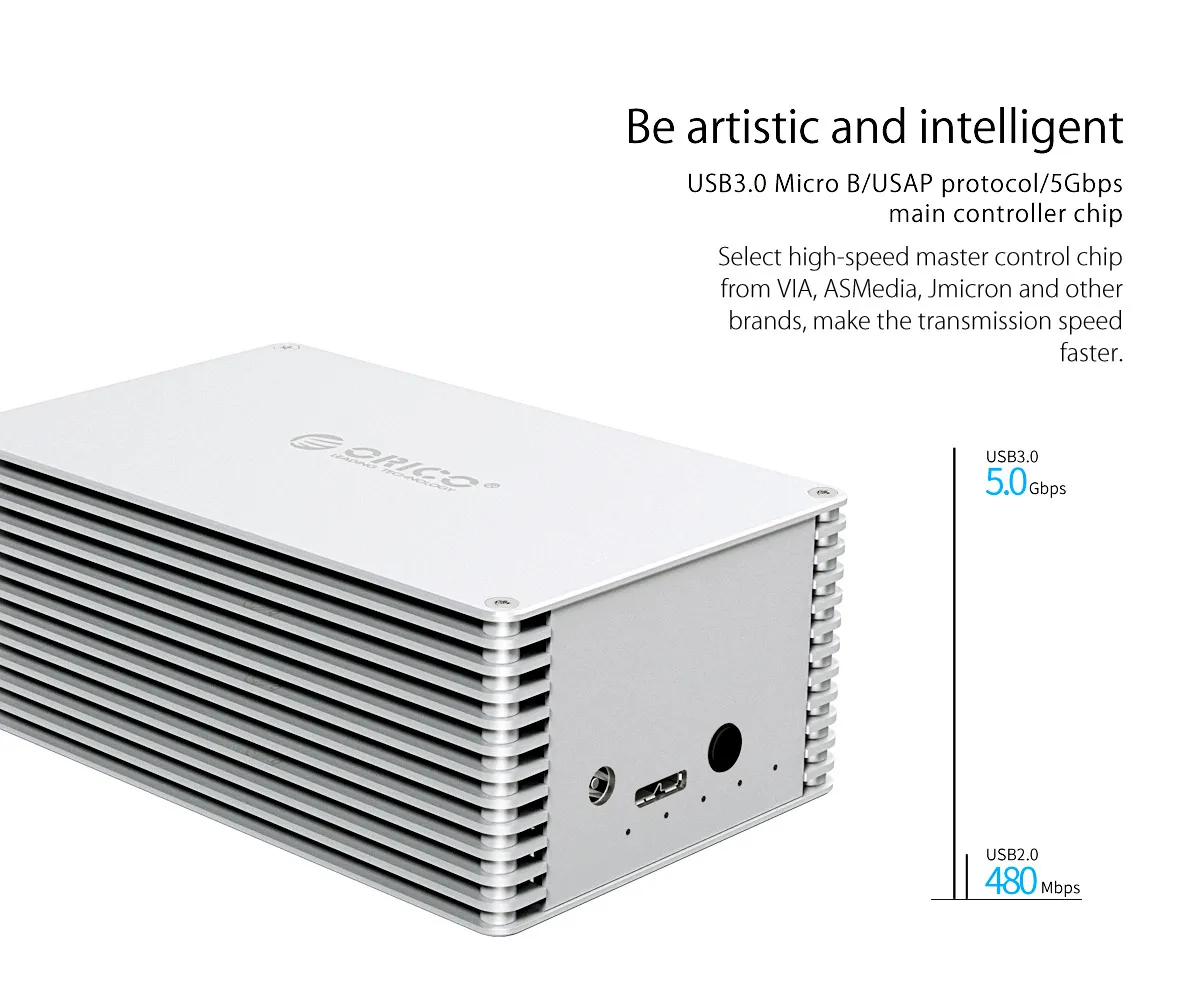 ORICO 2 5 дюймов HDD чехол Гбит/с USB3.0 DIY Алюминий сплав на пустотелом высоком Скорость