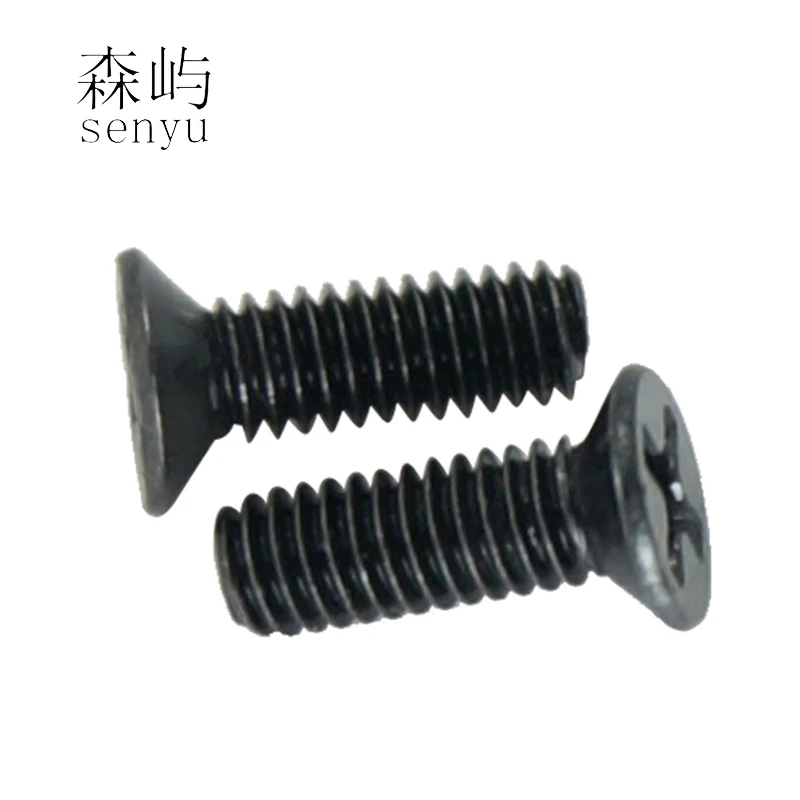 luhuichang 50pcs m3.5 KM Screw Black Phillips Cross Socket Countersunk Heasd electronic Repair Screws Accessories | Обустройство дома