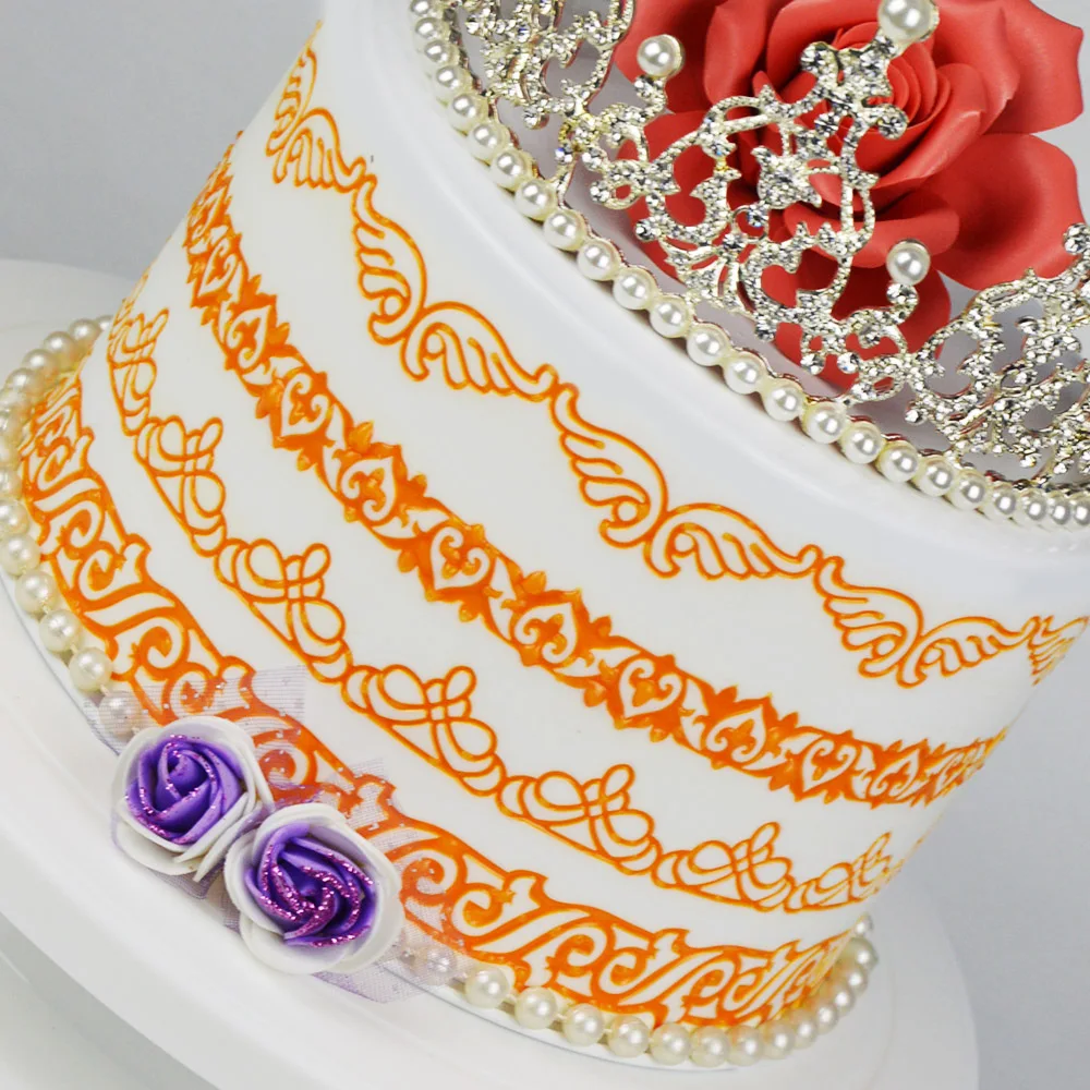 4 узора Кружева Плесень Силиконовый Сахар Pad украшение для края торта формы