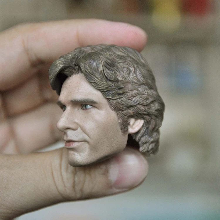 В наличии 1/6 весы Ханс Solo голова резьба человек солдат ПВХ лепить 12 ''фигурку
