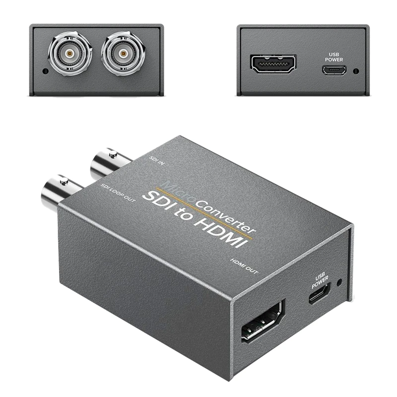 SDI к HDMI с питанием мини HD SD видео микро конвертер адаптер o автоматическое