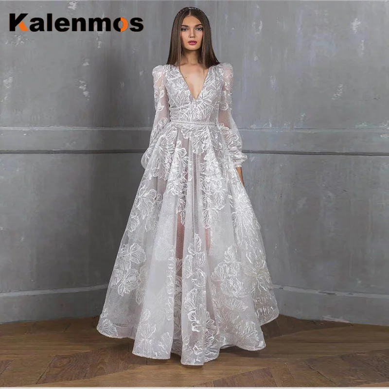 Элегантное кружевное платье KALENMOS женское вечернее для вечеринки свадьбы