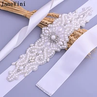 janevini handmade beaded pearls wedding bridal sash belt luxury crystal ribbon sashes bride belts accessories cinto de piedras