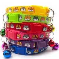 2pcs collars with bell delicate safety casual nylon dog collar neck strap fashion adjustable bell pet cat dog collar