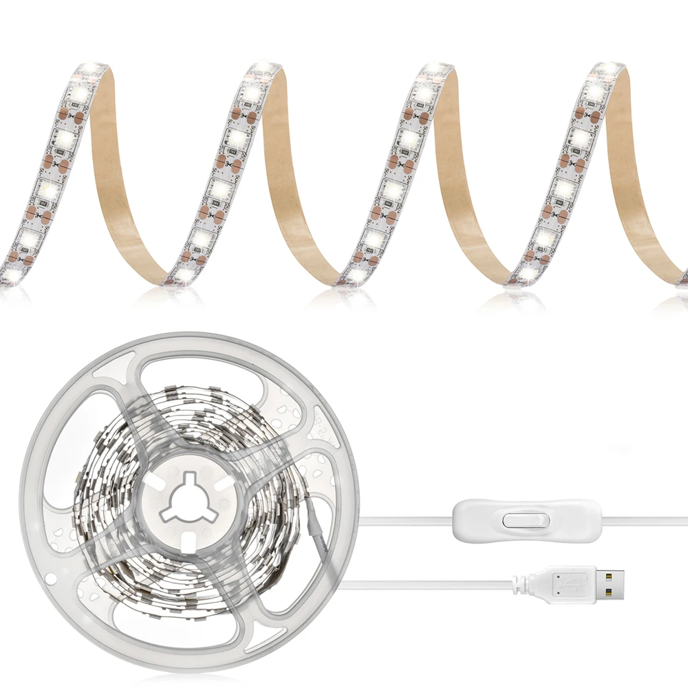 Светодиодная ленсветильник 5050SMD с холодным и теплым белым светом гибкая