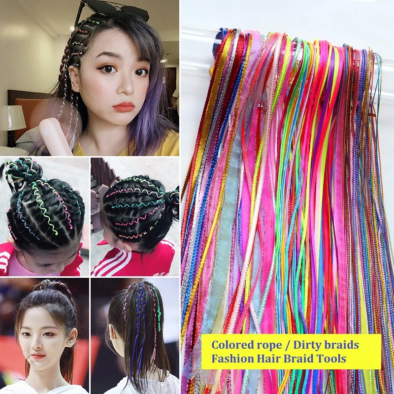 15 шт./компл. инструмент для укладки волос 90 см шелковый шнур плетеная лента