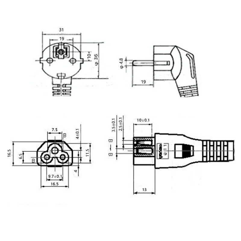 Кабель адаптера питания для ноутбука ЕС 1 5 м 2 евро IEC C5 шнур Sony HP Lenovo Dell ПК