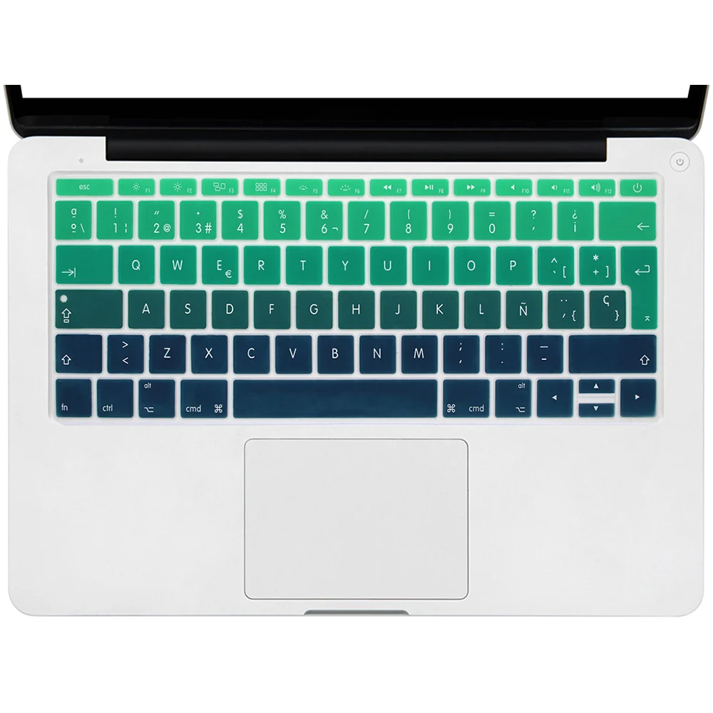 Чехол для клавиатуры HRH Rainbow с испанской раскладкой силиконовый чехол Mac Pro 13 A1708