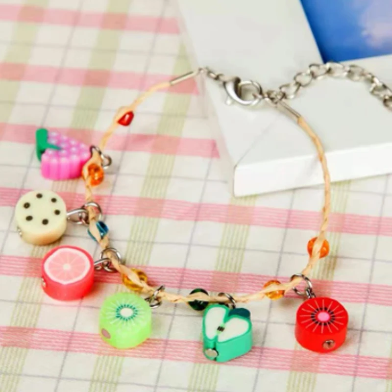 Смешанные бусины из полимерной глины в форме смайлика разделители россыпью для