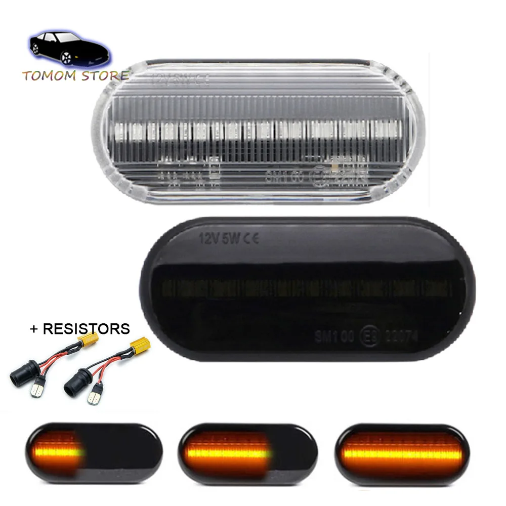 

2Pcs Dynamic Amber LED Turn Signal Light for Seat Toledo 1M2 Altea XL Alhambra 7V8 7V9 Arosa 6H Cordoba Exeo 3R Ibiza 6L 6K Leon