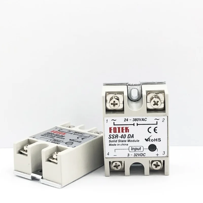 Твердотельное реле SSR 10DA 25DA 40DA управление постоянным током белый корпус