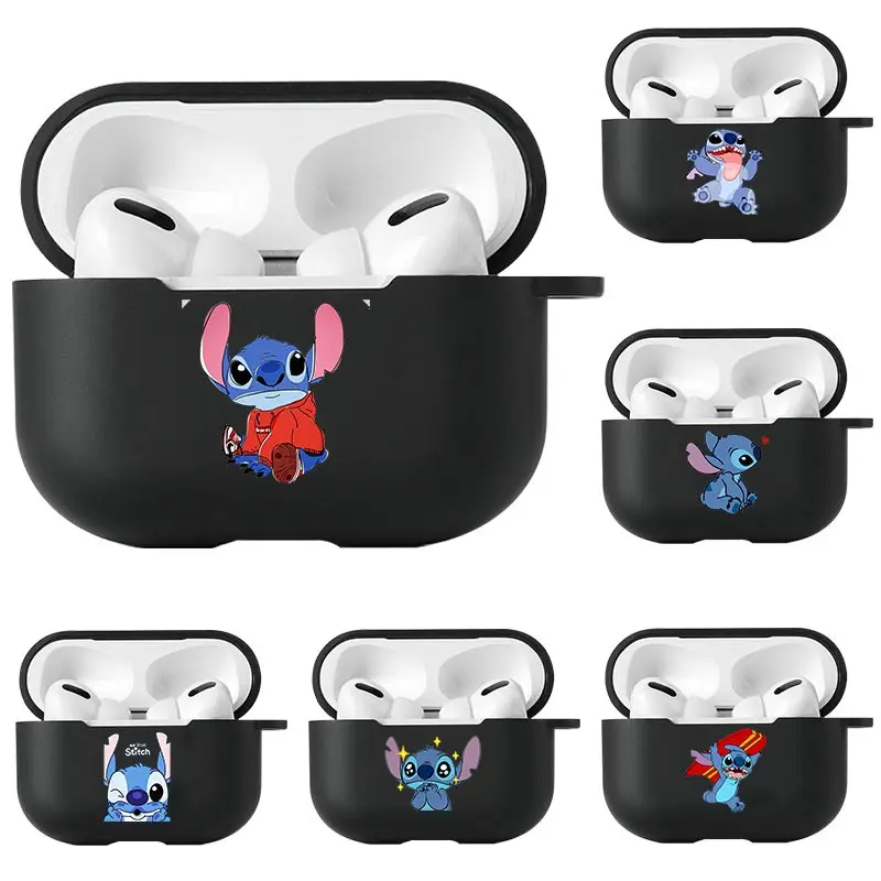 

Earphone Case For AirPods Pro Cases Wireless Bluetooth Headphones Black Cover For Apple Air Pods Pro Funda Disney Lilo Stitchs