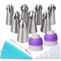 32pcsset torch russian flower icing piping nozzle tips sphere ball cake decoration kitchen pastry cupcake baking tools