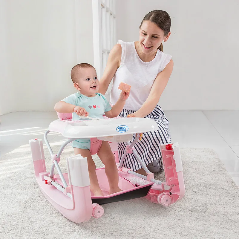 

Safe Baby Walker Multifunctional Anti-rollover Scooter Toy Children Learning Driving Rocking Horse with Musical Box Kids Bikes