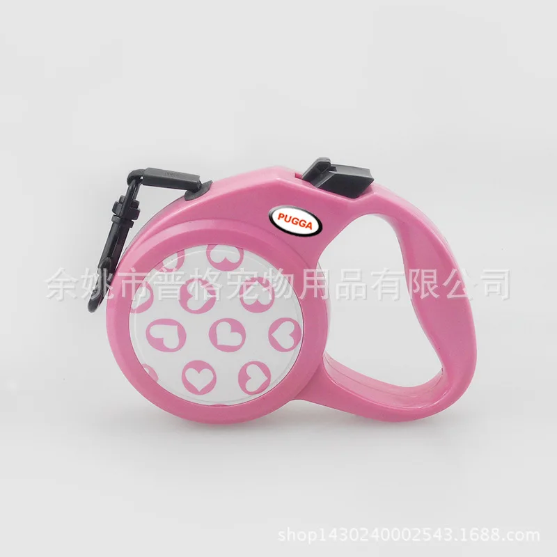 Pink PUGGA M/3m/5 M/8 M Втягивающийся поводок для собак, поводок Флекси маленький средних и больших размеров, для тяговых канатов Автоматическая прочная обувь для прогулок поводок для собак длиной - Цвет: Pink