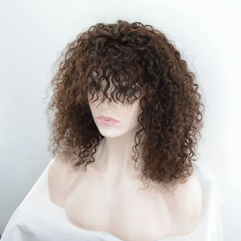 

10" Costume Wig for Women Afro Curly Natural Light Brown100% Virgin Human Hair hd Lace Front Wigs braided wigs