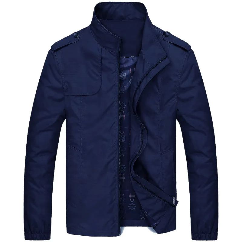 

Spring Autumn Casual Solid Fashion Slim Bomber Jacket Men's Baseball Jackets