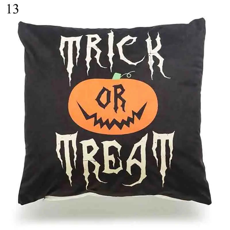 

Halloween Pumpkin Witch Trick or Treat Pillowcase Decoration Linen Pillow Hug Pillowcase Halloween Home Decoration