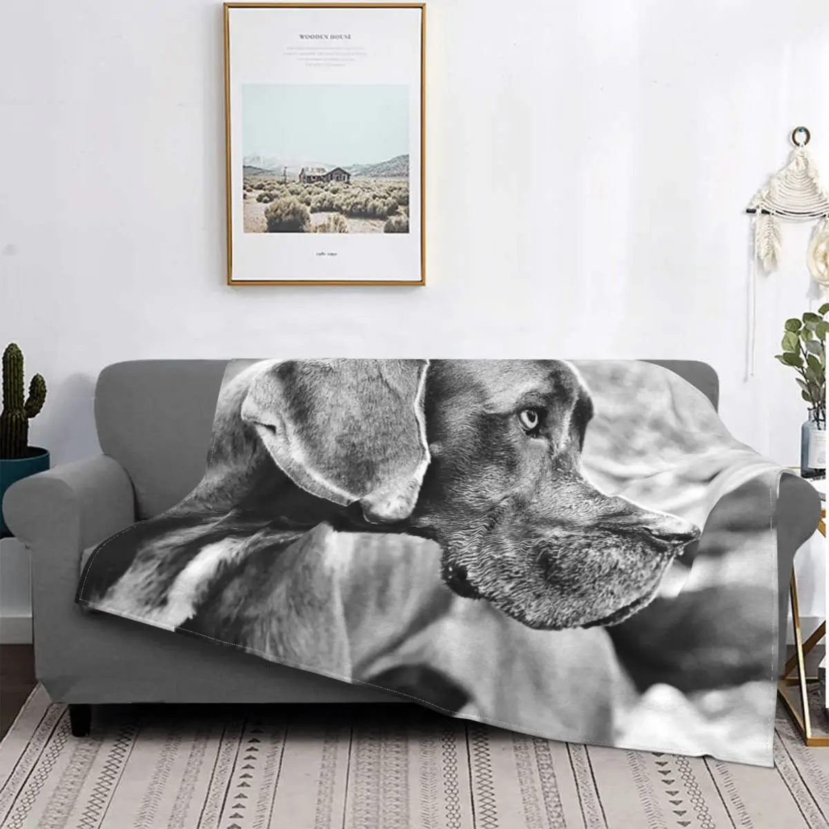 

Manta a cuadros para cama, colcha de gran danes