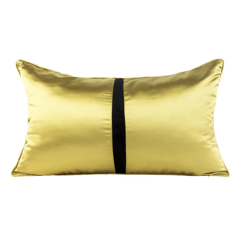 

Solid Gold Cushion Cover Pillowcase Decorative Waist Pillow Cover Home Decor For Living Room Sofa Seat Car Cushions 30x50cm