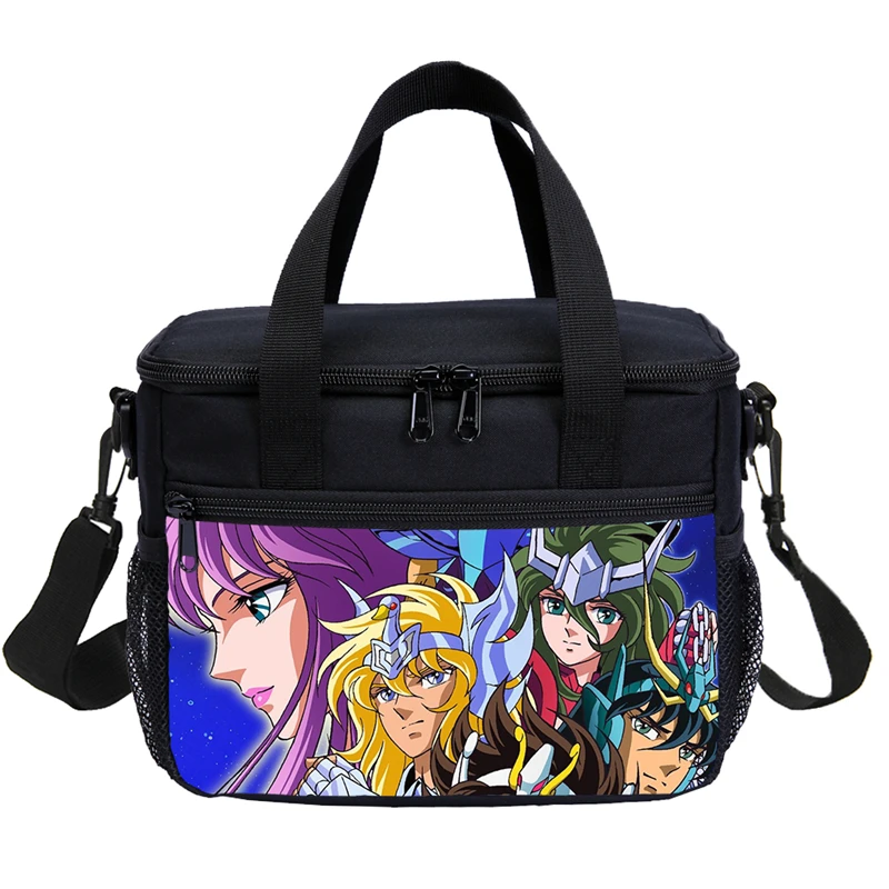 Малый мешок обеда для мальчиков и девочек мультфильм аниме Saint Seiya письмо 3D печать