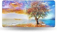 yunsu color tree license platecar decor personalise tagnovelty car front license plate metal aluminum car plate 6 x 12 inch