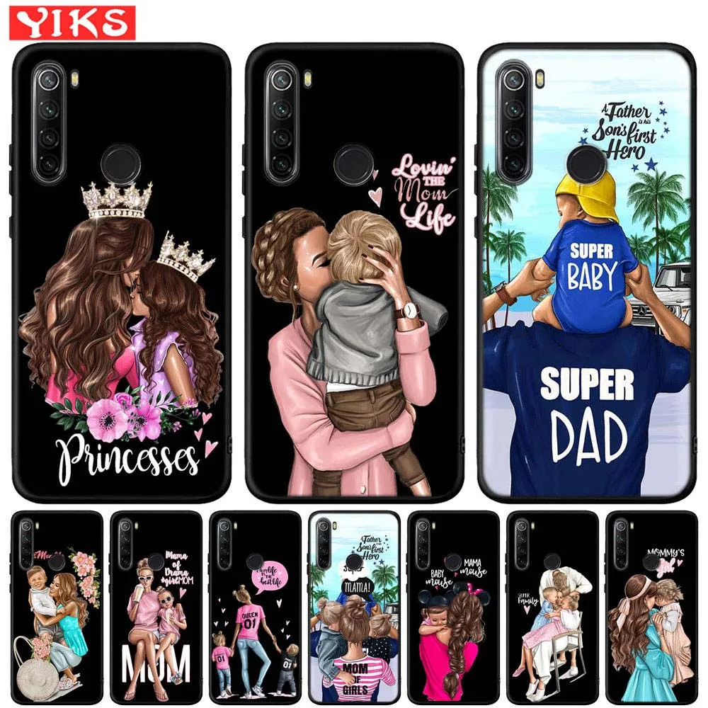 Модный чехол с надписью Super Mom & Dad Boy Girl для Xiaomi Mi 9 Lite 9t 10 Pro Redmi 7 7A 8 8A K30 5G K20 Note 8T