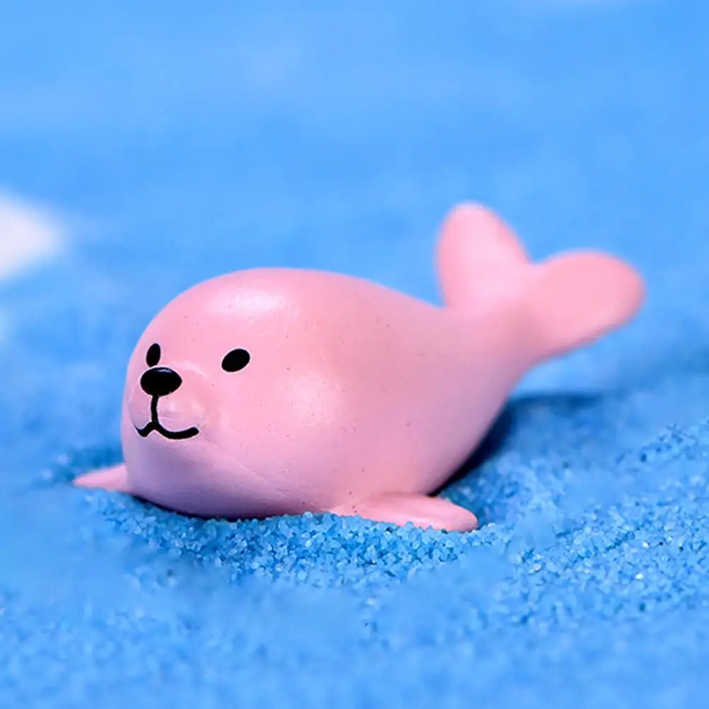 3 шт. милое пластиковое миниатюрное уплотнение животное модель украшение для