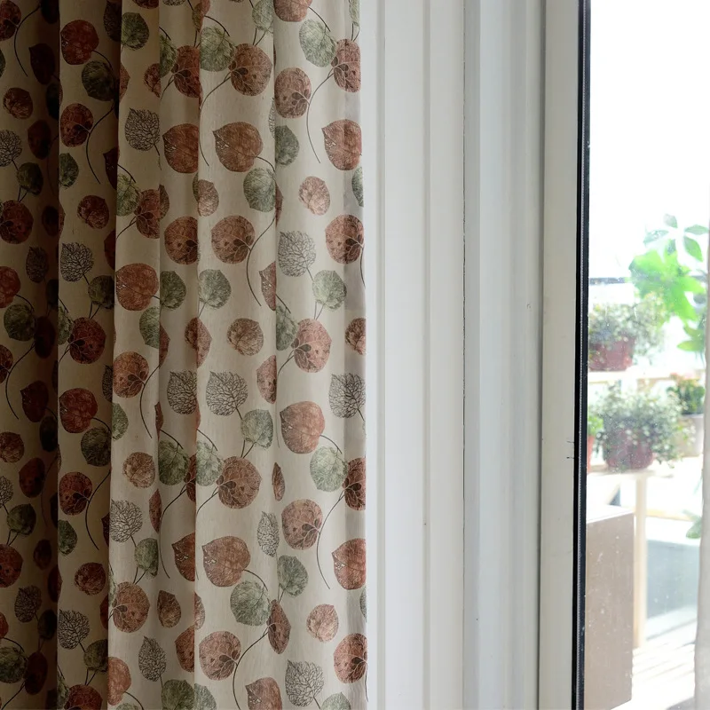 

American Style Modern Minimalist Curtains Pastoral Polyester Cotton Tulle Curtain Printed Curtain For Living Room Bedroom