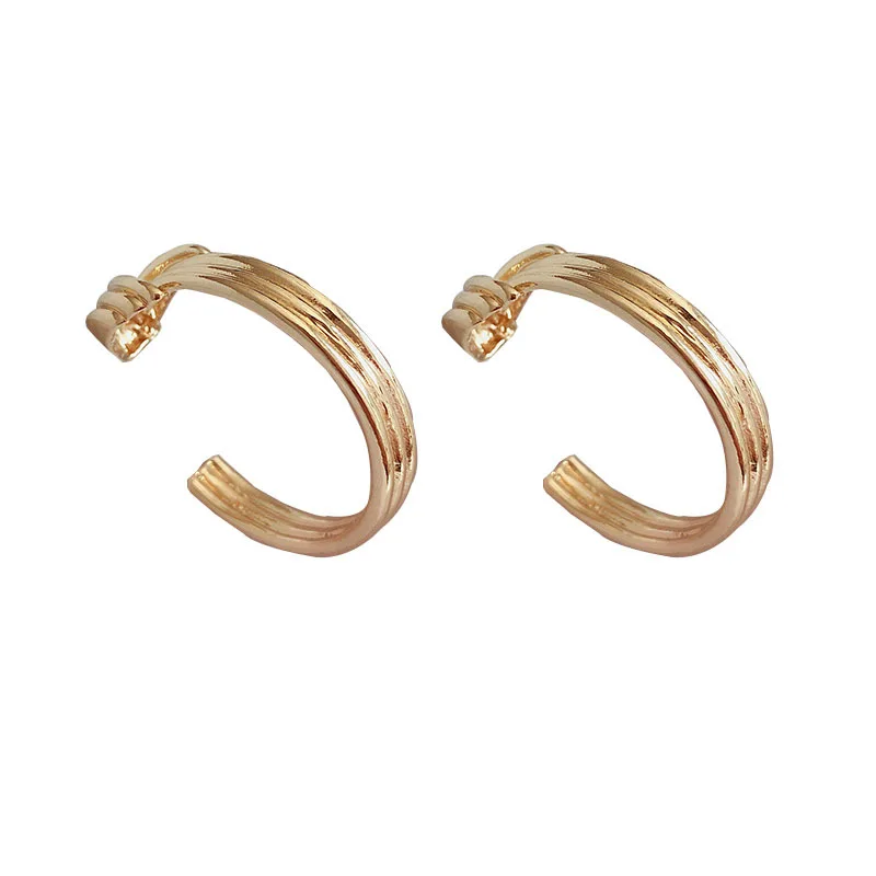 

New TV Star Metal Gold Color Big Geometric Circle Hoop Earrings Exaggerate Korean Statement For Women Brincos Modern Jewelry