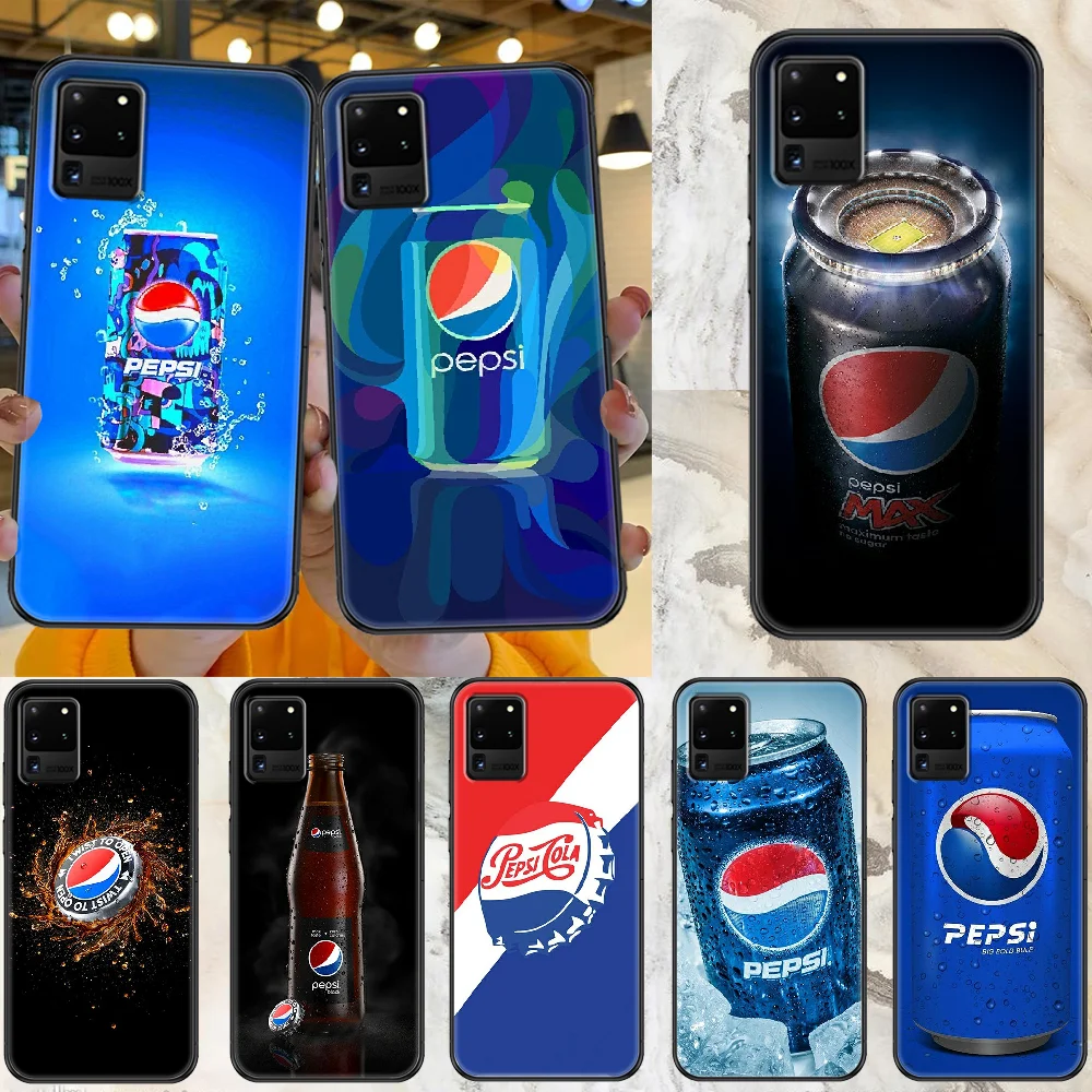 

Cola Pepsies Phone case For Samsung Galaxy Note 4 8 9 10 20 S8 S9 S10 S10E S20 Plus UITRA Ultra black luxury coque painting