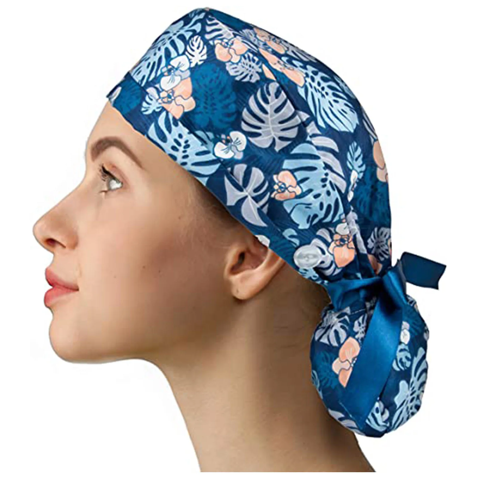 

Nurse Accessories Working Scrubs Cap Sweatbands Bouffant Hat Turban Button Tie Back Adjustable Sweat Strip New Listed Sombrero
