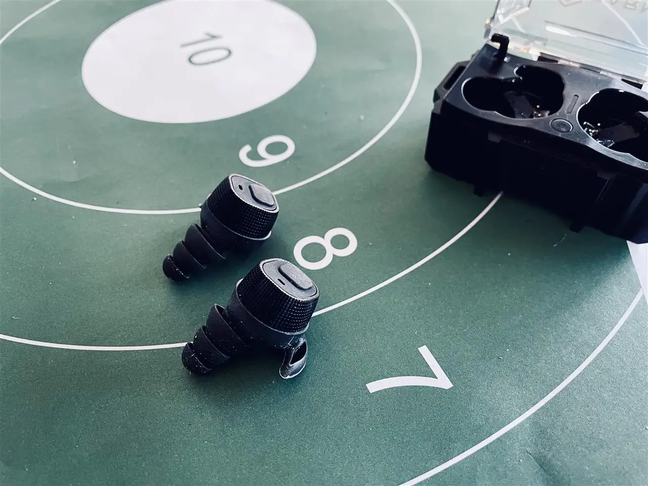 Продажа Электронные набор наушников ZOHAN с шумоподавлением, ушные вкладыши для охоты, силиконовые наушники для стрельбы, наушники NRR22db