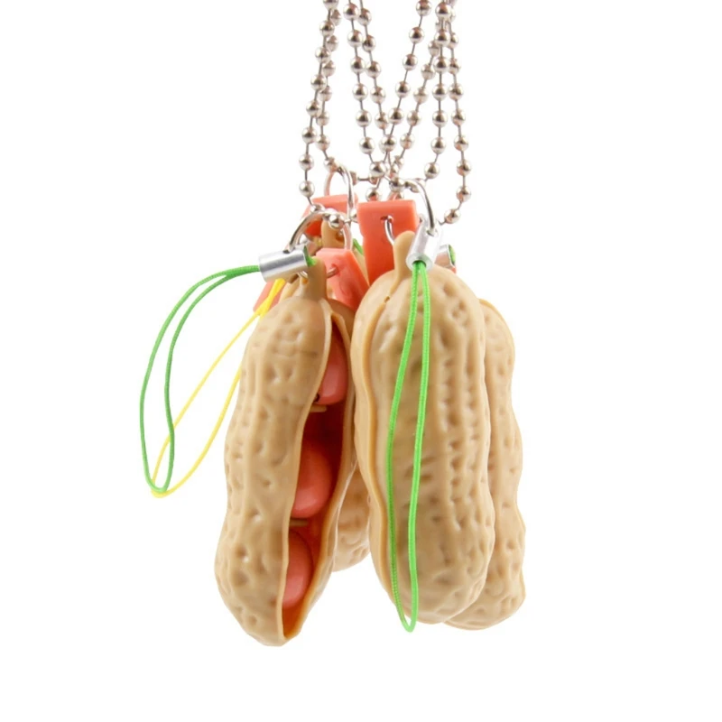 1PC Peanut Fidget Toy Squeeze Keychain Extrusion Stress Relieving Chain Pendant for Keys Backpack Toys | Игрушки и хобби