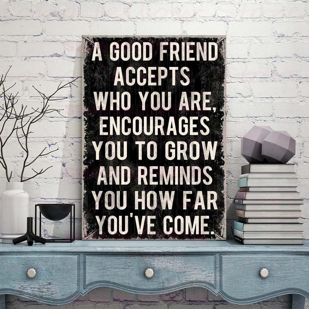 Современный домашний декор вдохновляющие цитаты ретро хороший друг настенное