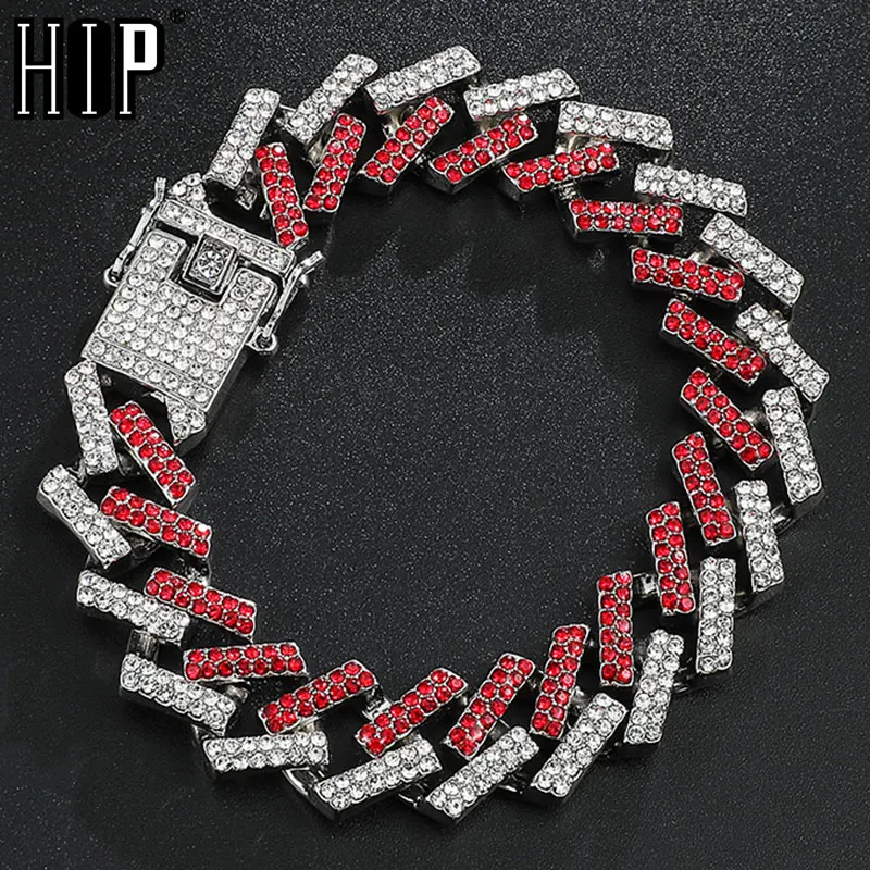 Браслеты цепочки в стиле хип хоп мужские ювелирные украшения из кубинской цепи с