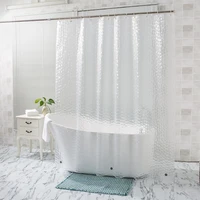 transparent shower curtain waterproof white plastic shower curtain liner bathroom anti mildew durable peva home luxury with hook