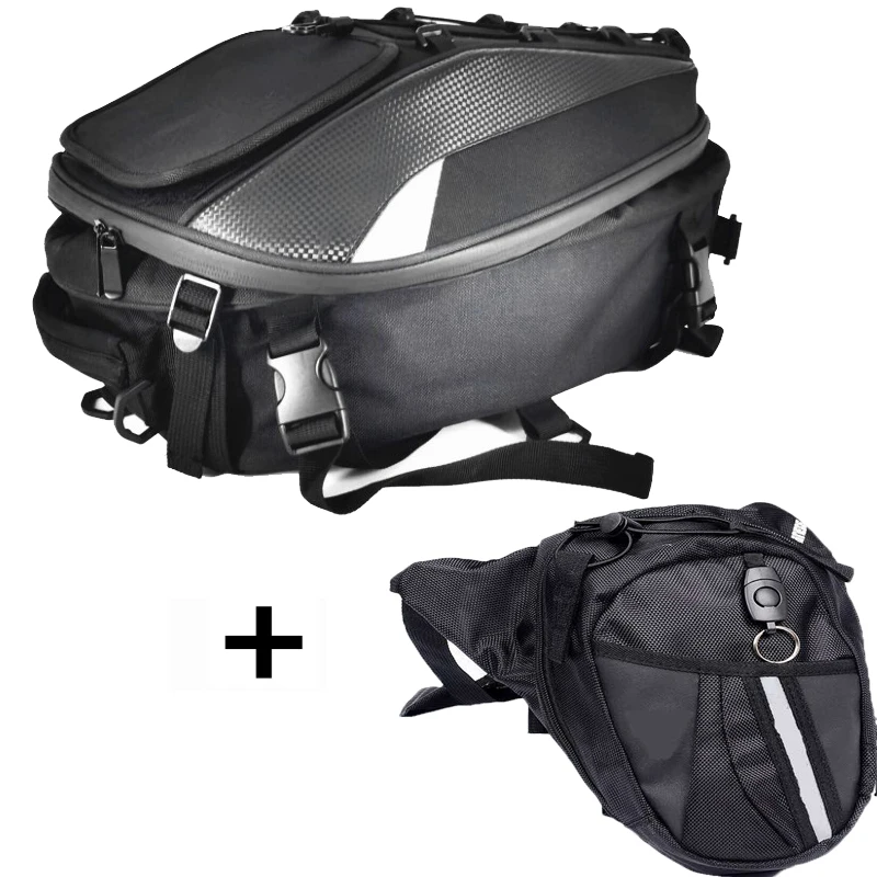 

Motorcycle High Capacity Rider Backpack Multi-functional Durable Rear Motorcycle Seat Bag Leg Bag for Yamaha Suzuki Universal