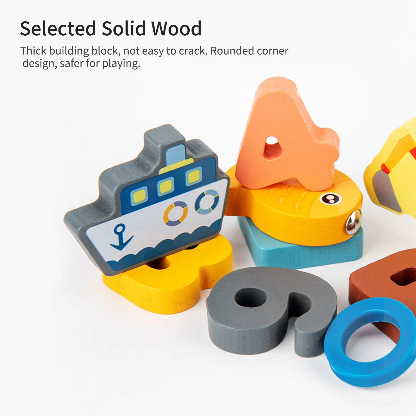 

Wooden Number Puzzle Shape Sorter Counting & Matching Game Magnetic Fishing Game Logarithmic Board Montessori Toy for Kids