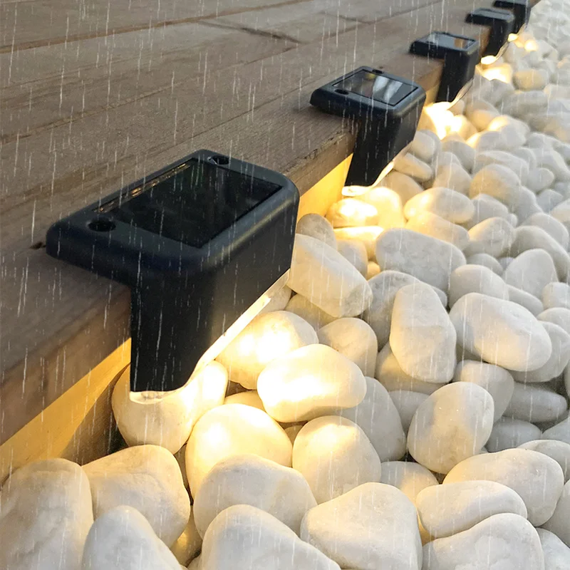 

LED Solar Path Stairs Outdoor Lights Waterproof Wall Lights Garden Landscape Step Deck Lights Balcony Fence Step Lights